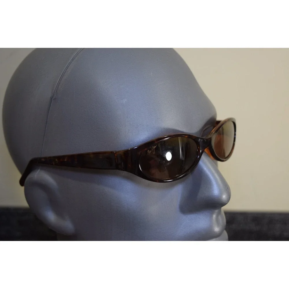 Maui Jim MJ 125-10* Tortoise Oval Sunglasses Brown Italy Made Small Size